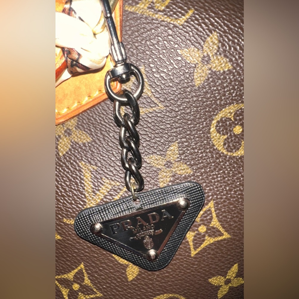 Repurposed Prada keychain